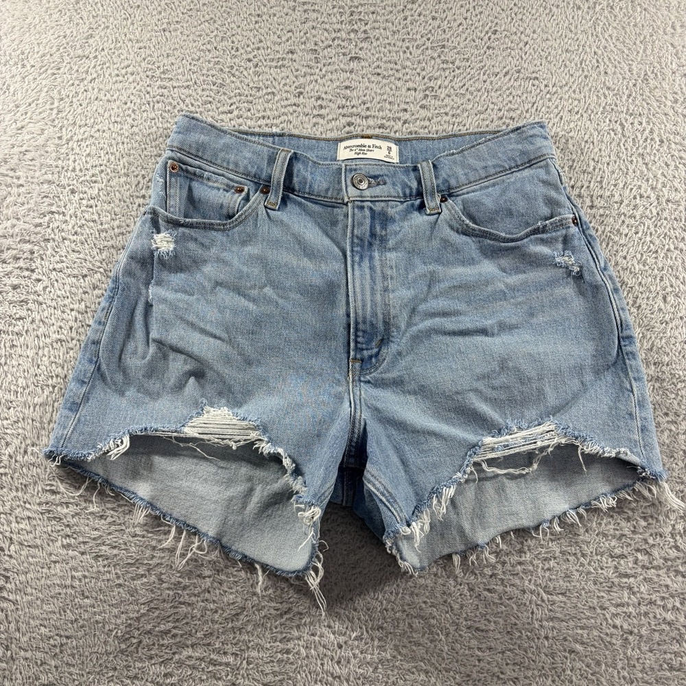 Abercrombie Fitch High Waisted‎ Short Shorts Booty Shorts Womens 28 Raw Hem